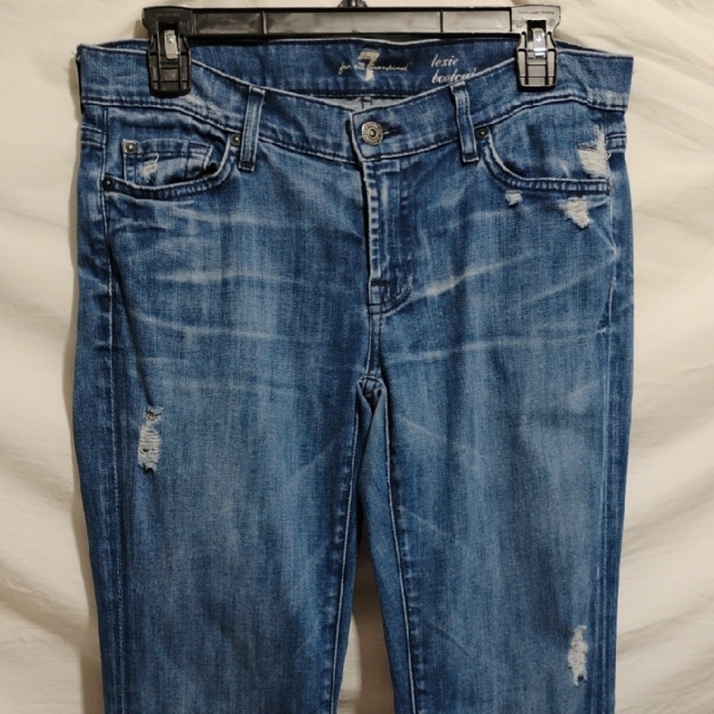 SALE! 7 For All Mankind Vintage Blue Distressed Lexie Bootcut Jeans Sz.29